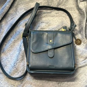 Minnoy Navy Blue Crossbody Bag